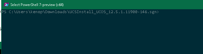 Open an administrative CMD or PWSH prompt within the specified decompressed ISO folder.