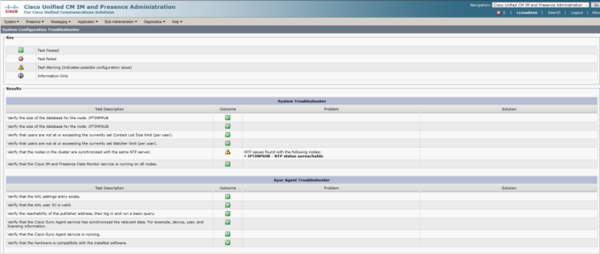 Various tests under System and Sync Agent Troubleshooters.